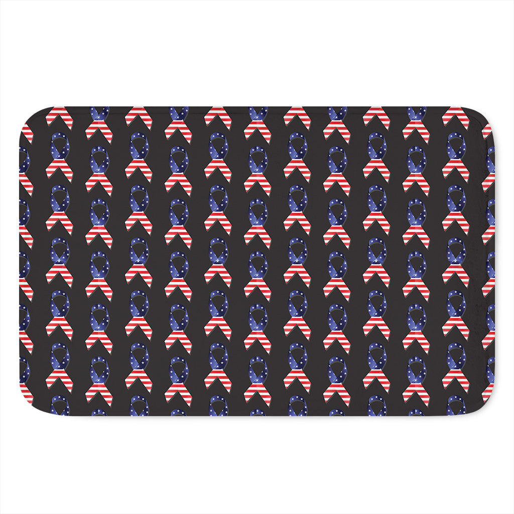 American Flag Ribbon Pattern Print Indoor Door Mat