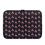 American Flag Ribbon Pattern Print Laptop Sleeve