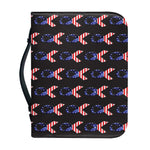 American Flag Ribbon Pattern Print Leather Bible Cover