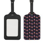 American Flag Ribbon Pattern Print Luggage Tag