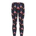 American Flag Ribbon Pattern Print Men's Leggings