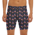 American Flag Ribbon Pattern Print Men's Long Boxer Briefs