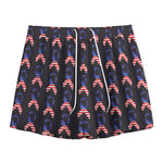 American Flag Ribbon Pattern Print Mesh Shorts