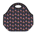 American Flag Ribbon Pattern Print Neoprene Lunch Bag