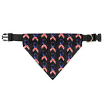 American Flag Ribbon Pattern Print Over The Collar Dog Bandana