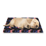 American Flag Ribbon Pattern Print Pet Cooling Mat Cover