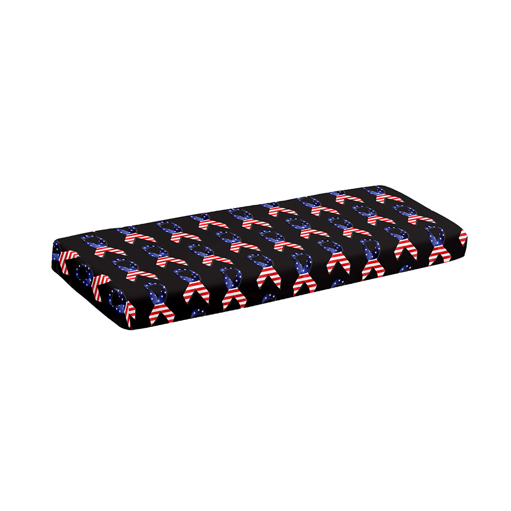 American Flag Ribbon Pattern Print Piano Keyboard Cover
