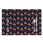 American Flag Ribbon Pattern Print Placemat