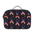 American Flag Ribbon Pattern Print Portable Lunch Bag