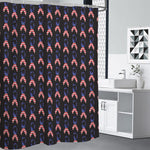 American Flag Ribbon Pattern Print Premium Shower Curtain