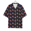 American Flag Ribbon Pattern Print Rayon Hawaiian Shirt