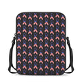 American Flag Ribbon Pattern Print Rectangular Crossbody Bag