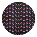 American Flag Ribbon Pattern Print Round Blanket