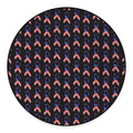 American Flag Ribbon Pattern Print Round Floor Mat