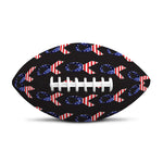 American Flag Ribbon Pattern Print Rugby Ball
