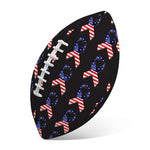 American Flag Ribbon Pattern Print Rugby Ball