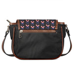 American Flag Ribbon Pattern Print Saddle Bag