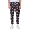 American Flag Ribbon Pattern Print Joggers