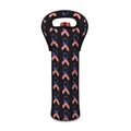 American Flag Ribbon Pattern Print Single Neoprene Wine Tote