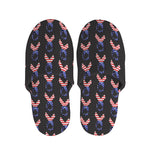 American Flag Ribbon Pattern Print Slippers