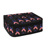 American Flag Ribbon Pattern Print Small Lunch Bag