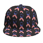 American Flag Ribbon Pattern Print Snapback Cap