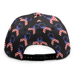 American Flag Ribbon Pattern Print Snapback Cap