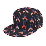 American Flag Ribbon Pattern Print Snapback Cap