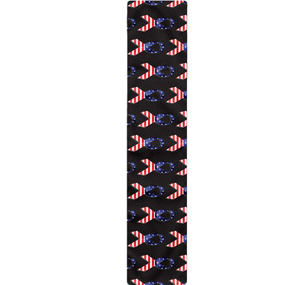 American Flag Ribbon Pattern Print Table Runner