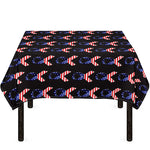 American Flag Ribbon Pattern Print Tablecloth