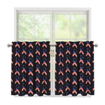 American Flag Ribbon Pattern Print Tier Curtains