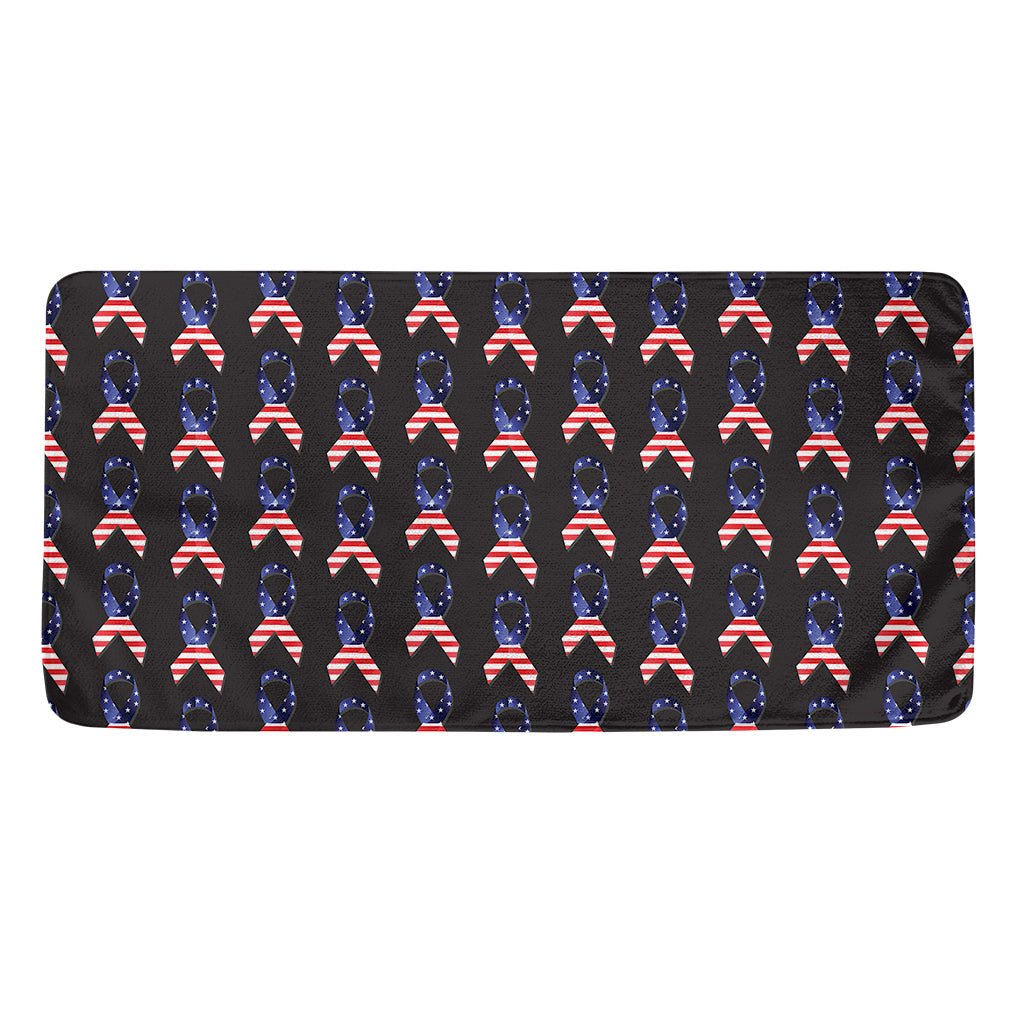 American Flag Ribbon Pattern Print Towel