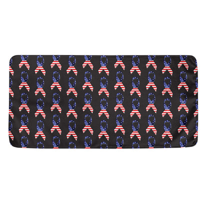 American Flag Ribbon Pattern Print Towel