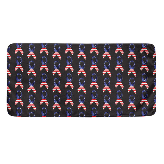 American Flag Ribbon Pattern Print Towel