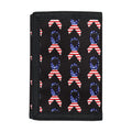 American Flag Ribbon Pattern Print Trifold Wallet