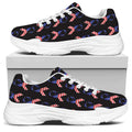 American Flag Ribbon Pattern Print White Chunky Shoes