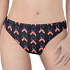 American Flag Ribbon Pattern Print Women's Thong