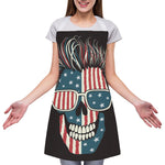 American Flag Skull Print Adjustable Apron