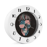 American Flag Skull Print Alarm Clock
