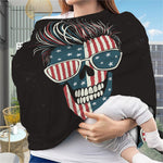 American Flag Skull Print Baby Seat Cover