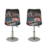 American Flag Skull Print Bar Stool Covers