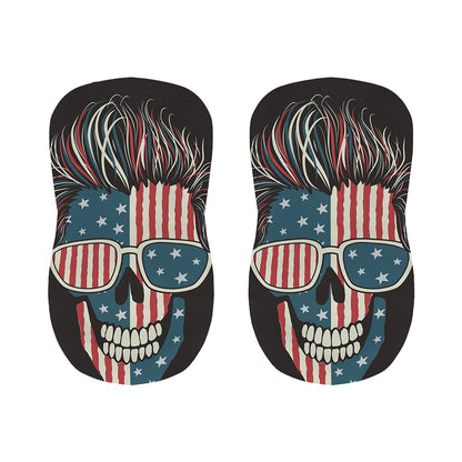 American Flag Skull Print Bar Stool Covers