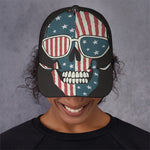 American Flag Skull Print Baseball Cap