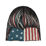 American Flag Skull Print Beanie
