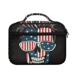 American Flag Skull Print Briefcase Bible Bag