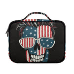 American Flag Skull Print Briefcase Bible Bag