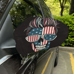 American Flag Skull Print Car Side Mirror Covers