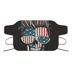American Flag Skull Print Car Windshield Snow Cover