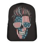 American Flag Skull Print Casual Backpack