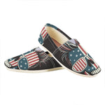 American Flag Skull Print Casual Shoes
